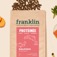 Croquettes pour chien Peau & Pelage au saumon, truite, et persil de Franklin