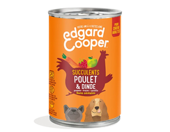 Pâtée chiens adultes sans céréales Edgard & Cooper poulet et dinde en boîte